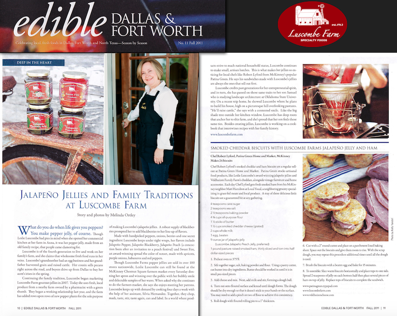 Edible Magazine Features Luscombe Farm